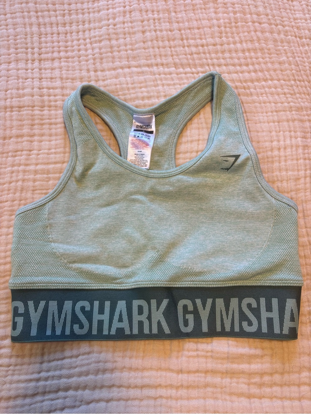 Gymshark Seamless Light Sage Green Racerback Sports Bra